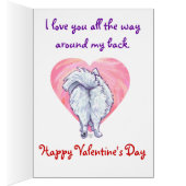 White Pomeranian Valentine's Day (Inside (Right))