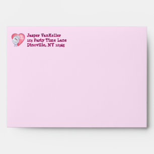 White Pomeranian Valentine's Day Envelope