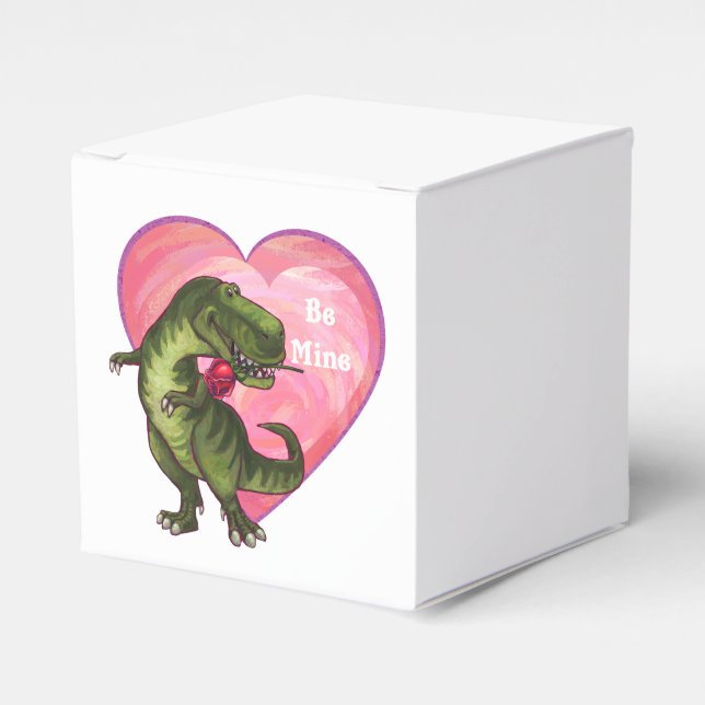 White Pomeranian Valentine's Day Favor Boxes (Front Side)