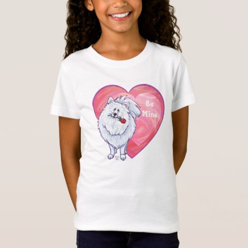 White Pomeranian Valentines Day T_Shirt