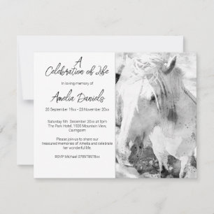 White Pony Celebration of Life Card