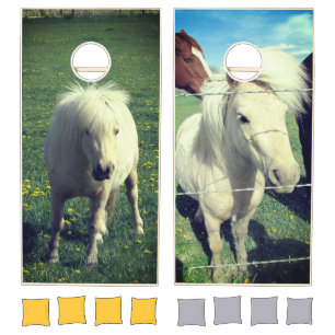 White Pony Cornhole Set