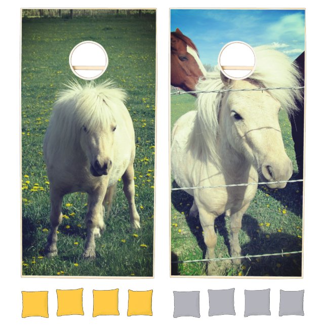 White Pony Cornhole Set (Set)