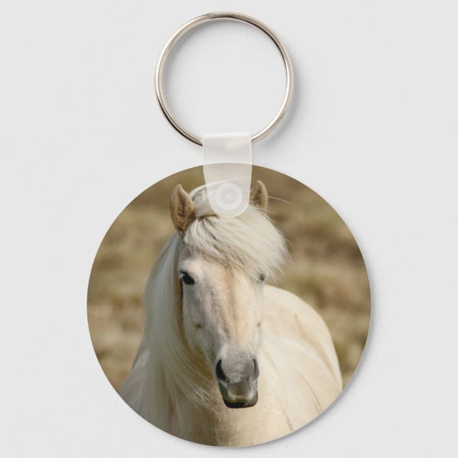White Pony Keychain (Front)