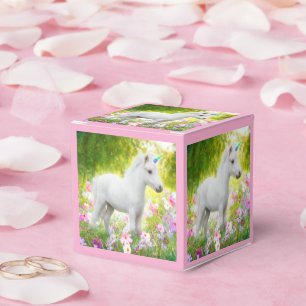White Pony Unicorn Favor Boxes