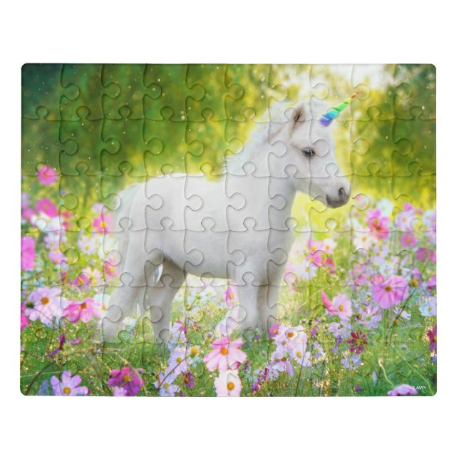 White Pony Unicorn Jigsaw Puzzle (Puzzle Horizontal)