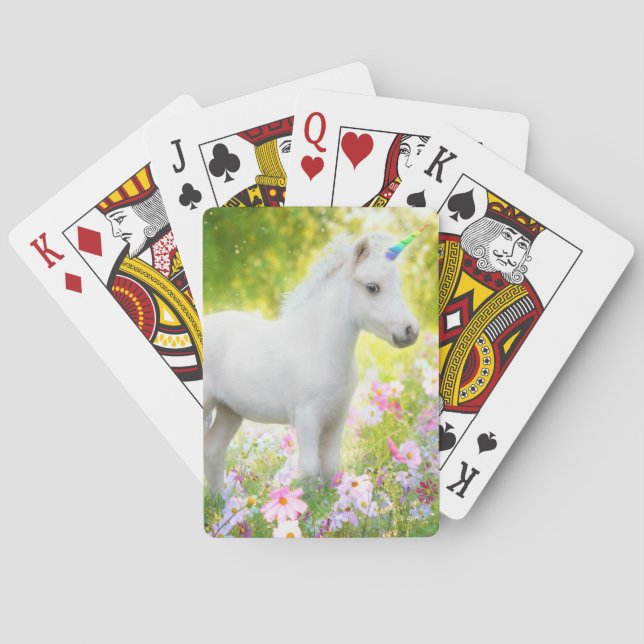 White Pony Unicorn Poker Cards (Back)