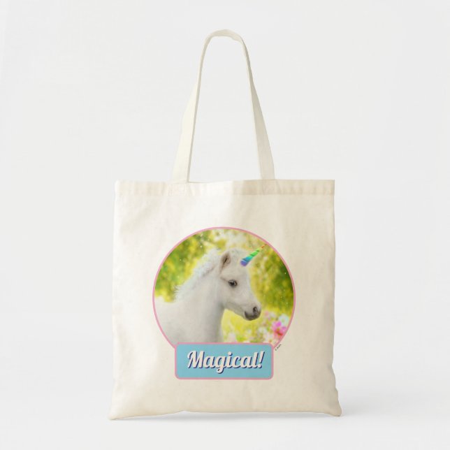 White Pony Unicorn Tote Bag (Front)