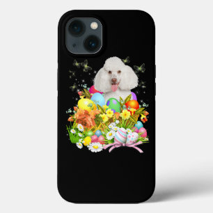 White Poodle Bunny Dog With Easter Eggs Basket Coo iPhone 13 Case