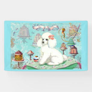 White Poodle Cakes Cupcake Banner