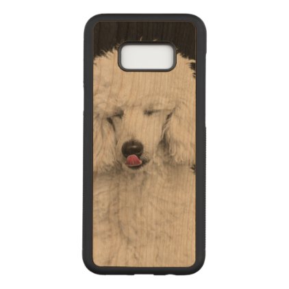 White poodle carved samsung galaxy s8+ case