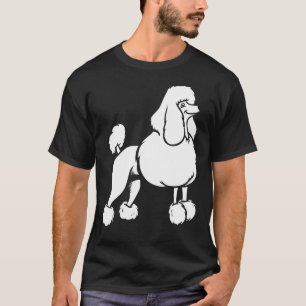 white poodle design T-Shirt
