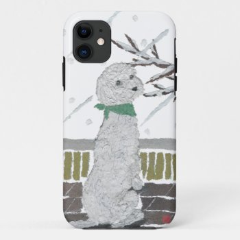 White Poodle  Dog  Modern Case-mate Iphone Case by BlessHue at Zazzle