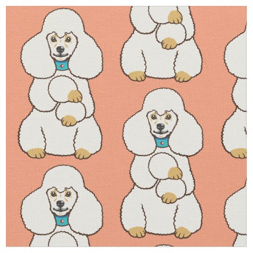 white poodle fabric