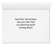 White Poodle Funny Christmas Dog with Tree Cards (Inside Horizontal (Bottom))