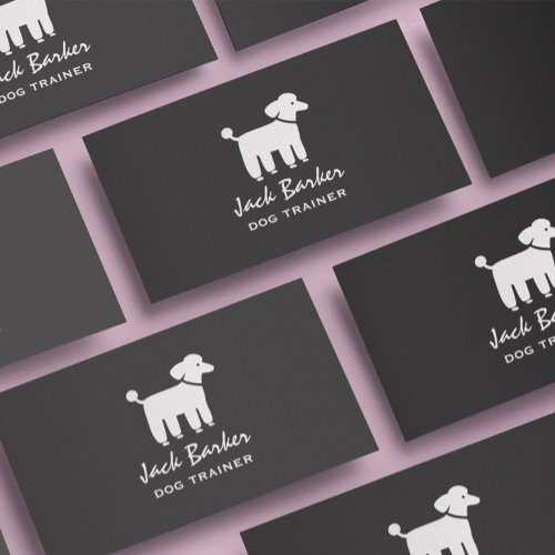 White Poodle Graphic Business Card