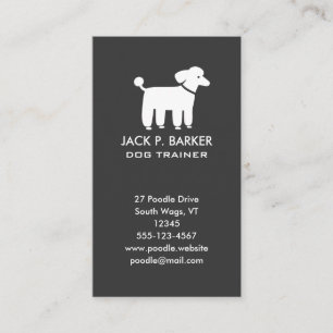 White Poodle Graphic Business Card