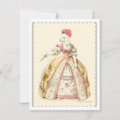 White Poodle Marie Antoinette French Fashion (Front)