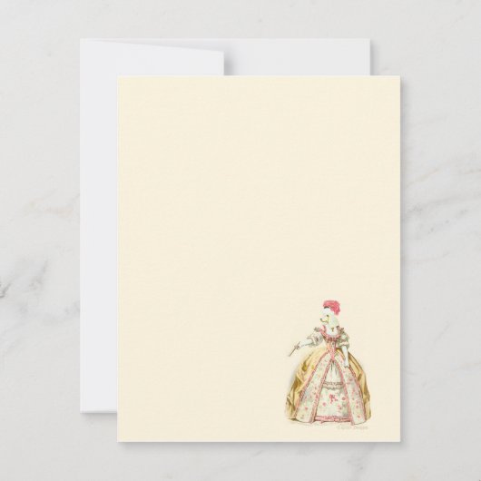 White Poodle Marie Antoinette French Fashion (Back)