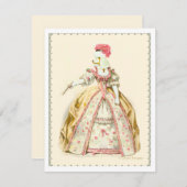 White Poodle Marie Antoinette French Fashion (Front/Back)