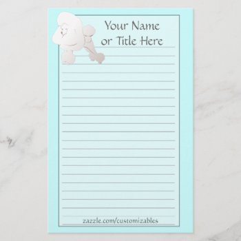 White Poodle Stationery by Customizables at Zazzle