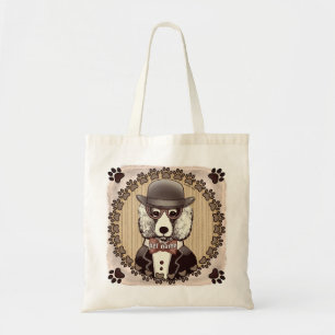 White Poodle wearing glasses Tote Bag