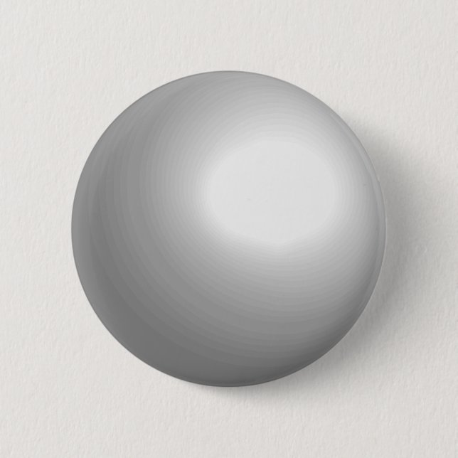 White Pool Ball Customizable Button (Front)