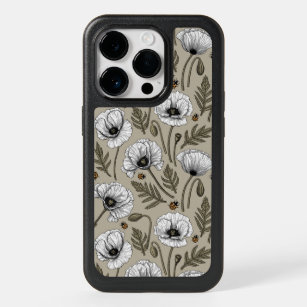 Poppies on Green Clear Case for iPhone® by Cases by Kate