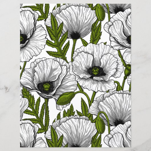 White poppies on white (Back)