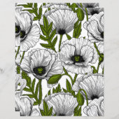White poppies on white (Front/Back)