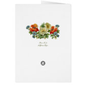 White Poppies Thank You Cards (Back)