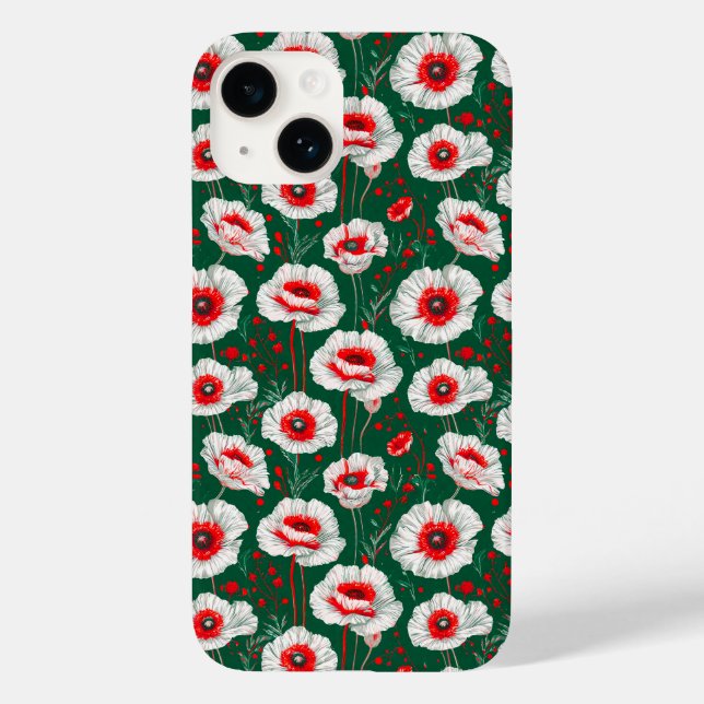 ✨ White Poppy Bloom Serenity 🌼 Soft Botanical  Case-Mate iPhone Case (Back)