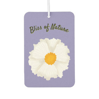 White Poppy Flower Air Freshener