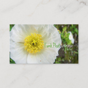 White Poppy from Above Business Card