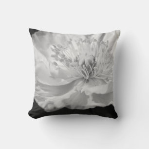 White Poppy Photograph Throw Pillow