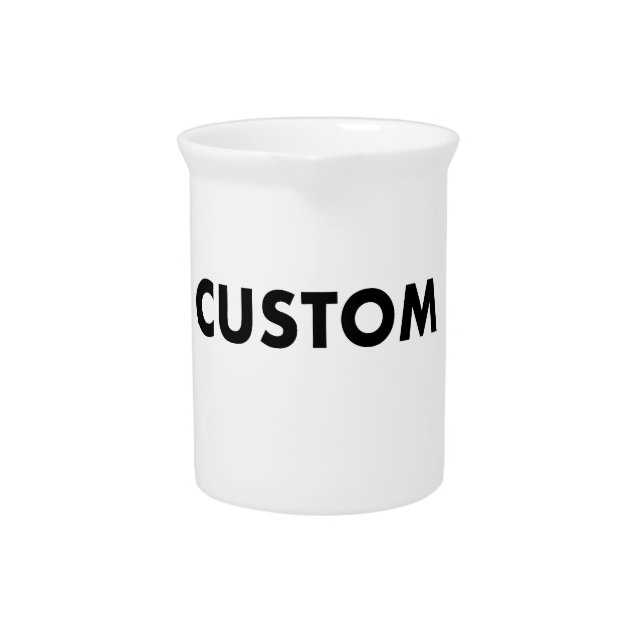 White Porcelain Custom Pitcher Blank Template 19oz (Front)