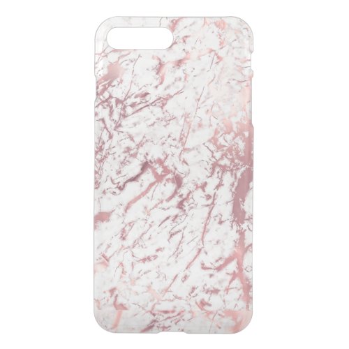 White Powder Pink Marble iPhone Clearly Deflector iPhone 8 Plus7 Plus Case