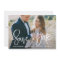White Pretty Hand Lettering Photo Save the Date