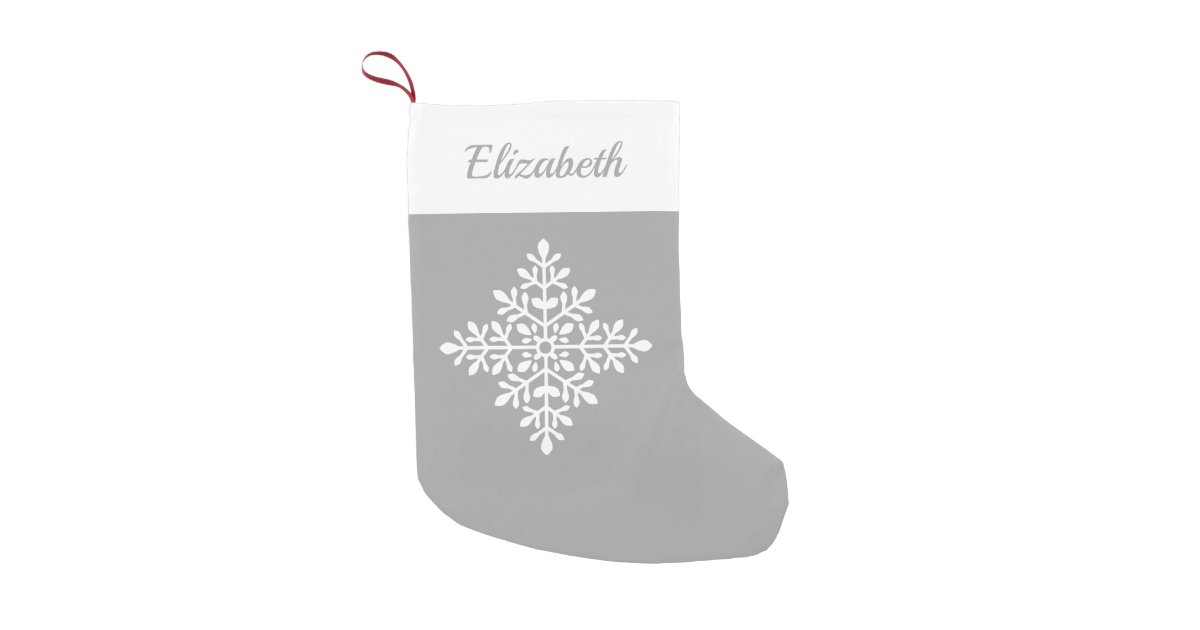 Red snowflake Christmas stocking