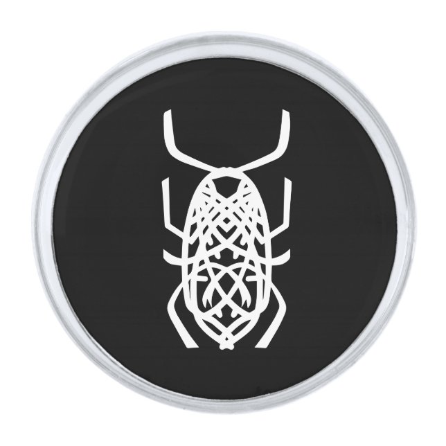 White Print Lapel Pin (Front)