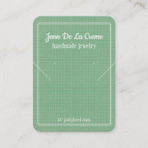 White Print Mint Green Jewelry Display 