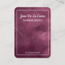 White Print Purple Jewel Tones Jewelry Display 