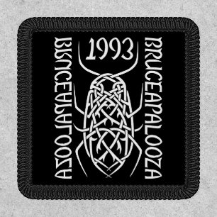 White Print Square Patch