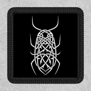 White Print Square Patch