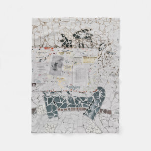 White printer paper on white and gray concrete wal fleece blanket