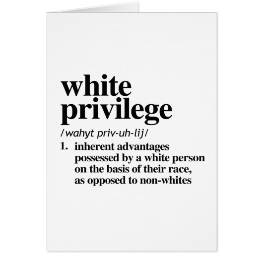 White Privilege Definition Cards (Front)