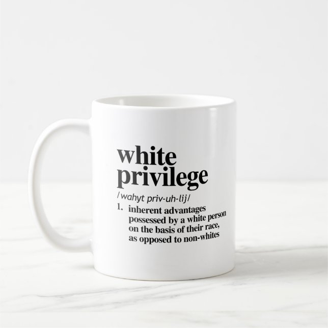 White Privilege Definition Coffee Mug (Left)