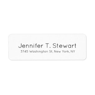 White Professional Elegant Simple Label