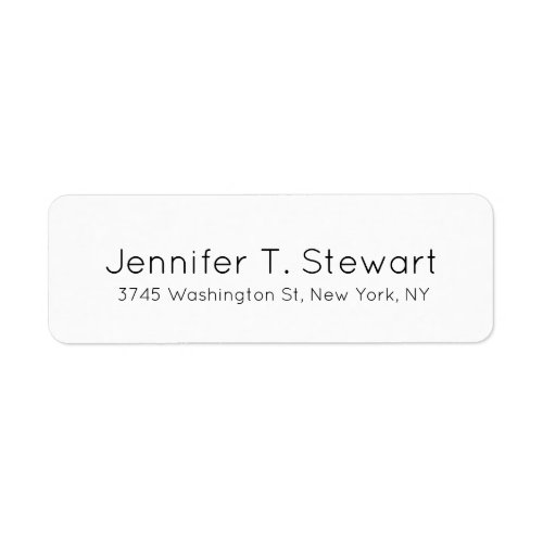 White Professional Elegant Simple Label