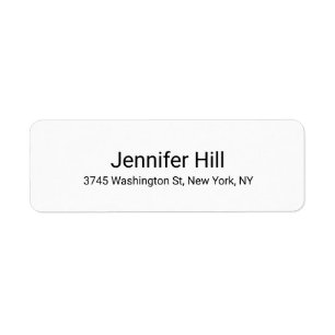 White Professional Elegant Simple Modern Label